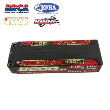 Gens ace Redline Serie 8200mAh 7,6V 130C 2S1P HardCase 58 # HV Lipo Akku