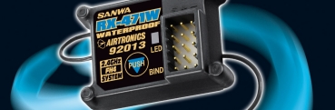 Sanwas Empfänger  RX-471W 4 Kanal 2.4GHz FHSS-4 (SSR/spritzwasserfest)