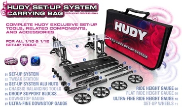 Hudy Komplett Setup-System für 1:10 Tourenwagen + Tasche