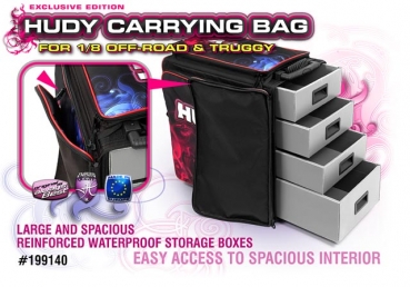 HUDY 1/8 Off-Road & Truggy Carrying Bag + Tool Bag