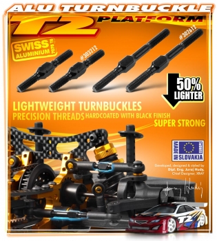 Preview: XRAY Gewindestangen, einstellbar L/R 39mm, ALU (2)