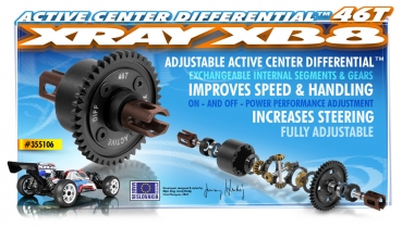 XRAY XB8 Aktiv Mittel Diff 46 Zähne