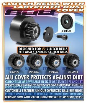 XRAY Alu Staubschutz für Kupplungsglocken