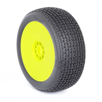 AKA 1:8 BUGGY CATAPULT (Super Soft) EVO WHEEL PRE-MOUNTED YELLOW