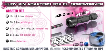 Preview: HUDY Adapter für Bohrmaschieneneinsätze 3.5mm