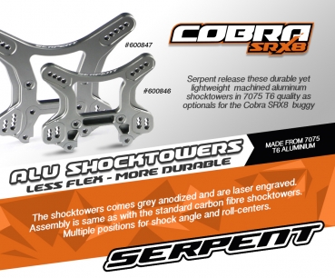 Preview: Serpent Dämpferbrücke hinten Alu SRX8