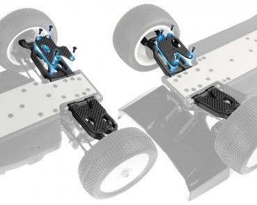 Preview: XRAY XB4 Kohlefaserplatte 1.6mm Querlenker vorne unten (L+R)