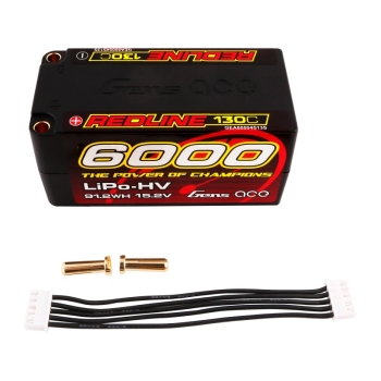 Preview: Gens ace Redline Series 6000mAh 15.2V 130C 4S2P HardCase 69# HV LiPo Battery SHORTY