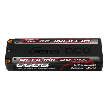 Gens ace Redline 2.0 Serie 6600mAh 7.4V 140C 2S1P HardCase 57# Lipo Akku