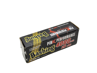 Preview: Pink Bashing LiPo 2S 7.4V-4000-50C (Deans) 139x47x25mm 240g