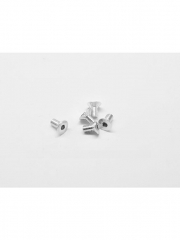 Aluminium Senkschrauben mit Innensechskant M3x6mm (5St.) Silber