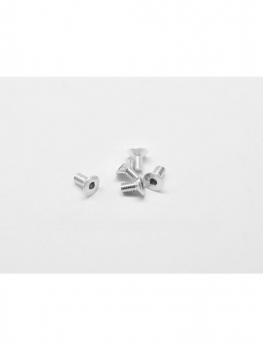 Aluminium Senkschrauben mit Innensechskant M3x6mm (5St.) Silber