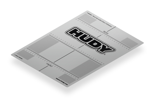 Hudy Kunststoffaufkleber für Setup-Platte 282x386mm - 1/10 TC