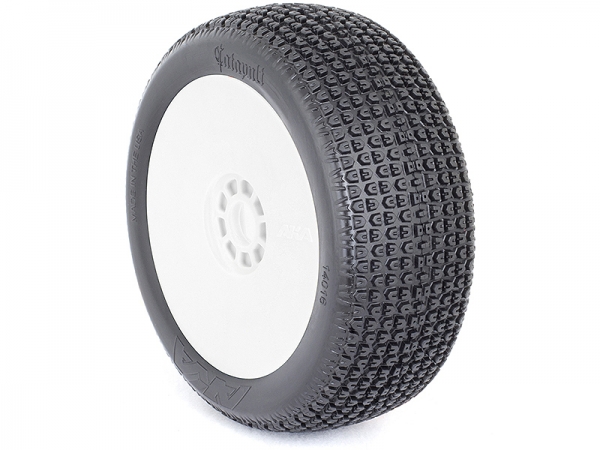 AKA 1:8 BUGGY CATAPULT (MEDIUM) EVO WHEEL PRE-MOUNTED WHITE