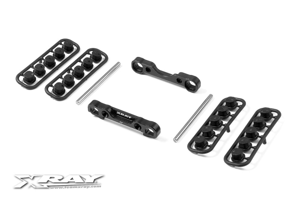 XRAY XB808 Aluminium Achshalter Set vorne SQUARE A