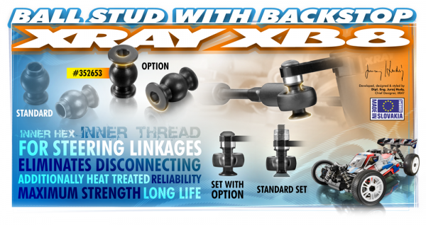 XRAY Gelenkkugel 6.8mm Backstop M3 (2)