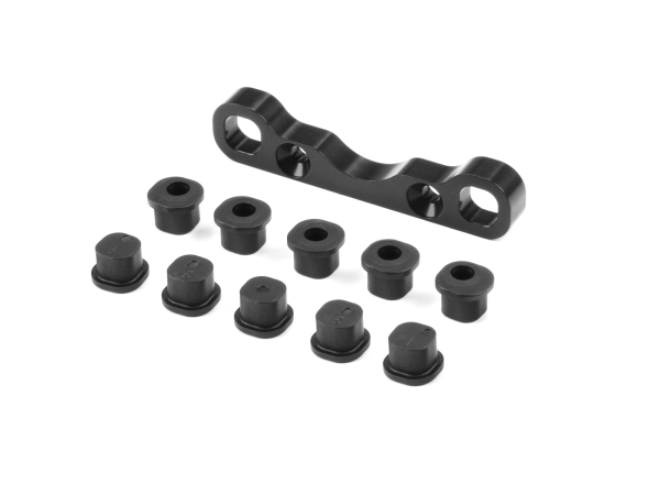 XRAY XB8 ALU REAR LOWER SUSP. HOLDER FOR SEMI-SPLIT BULKHEAD - FRONT