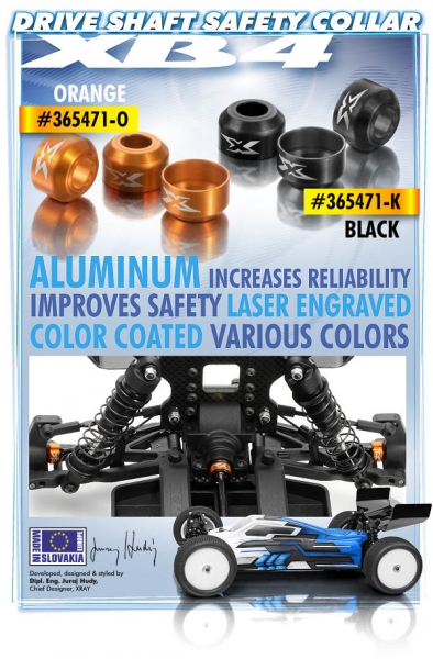 XRAY Kardanwelle Gelenk Abdeck Ring Alu - black (3)