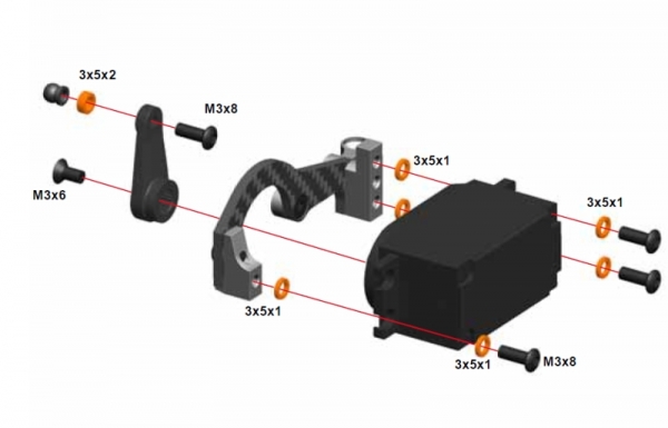 Serpent Servohalterung direkt 411