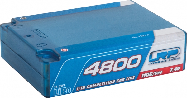 LRP 4800 - Square Pack - 110C/55C - 7.4V LiPo - 1/10 Competition Car Line Hardcase