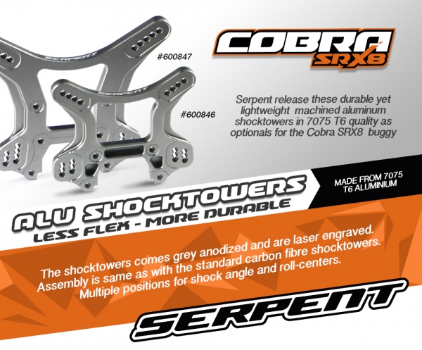 Serpent Dämpferbrücke vorne Alu SRX8