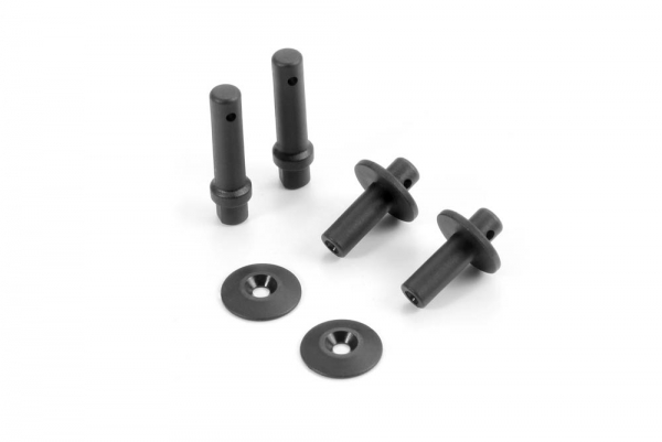 XRAY XB4 Karosseriehalter, Akkuhalter & Flügel-Scheiben V2