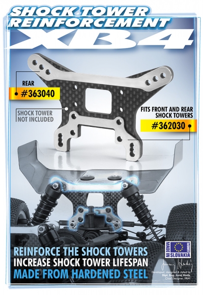 XRAY XB4 Dämpferbrückenschutz vorne