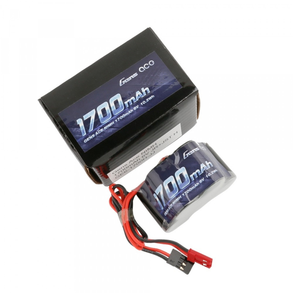 Gens ace Empfängerakku NiMh 6.0V-1700Mah (Dual JR-JST) 125g - Hump