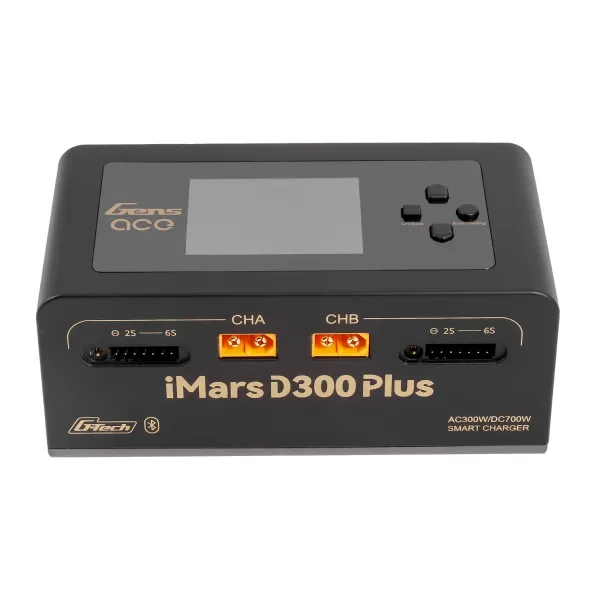 Gens ace iMars D300 Plus Smart Charger | Dual-Channel | G-tech | EB Black