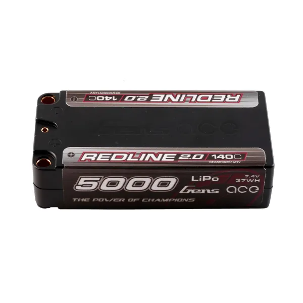 Gens ace Redline 2.0 5000 mAh 2S 140C Shorty Lipo Akku mit 5,0 mm Bullet