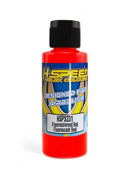 H-SPEED Lexan Airbrush Farbe 60 ml Fluoreszierend Rot / Fluor Red