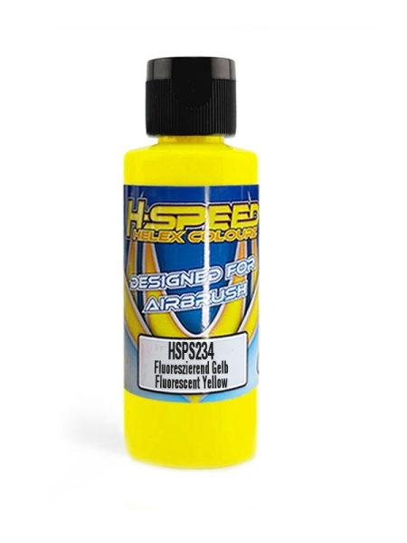 H-SPEED Lexan Airbrush Farbe 60 ml Fluoreszierend Gelb / Yellow