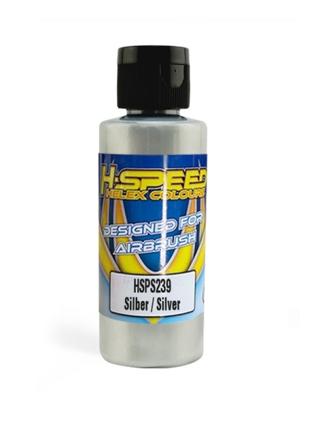 H-SPEED Lexan Airbrush Farbe 60 ml Silber / Silver