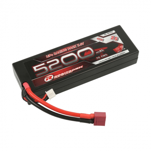 Robitronic LiPo Akku 5200mAh 2S 40C T-Stecker