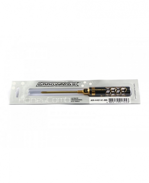 ARROWMAX Phillips Screwdriver 4.0 X 100mm Black Golden