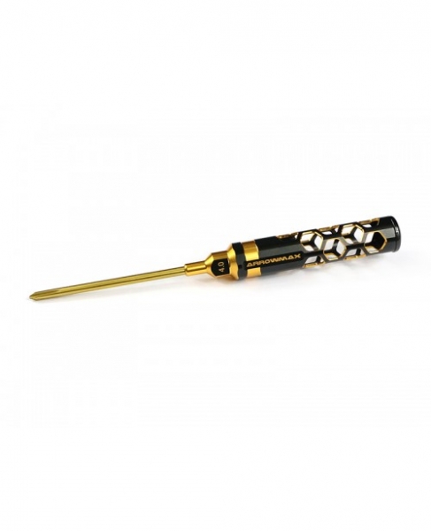 ARROWMAX Phillips Screwdriver 4.0 X 100mm Black Golden