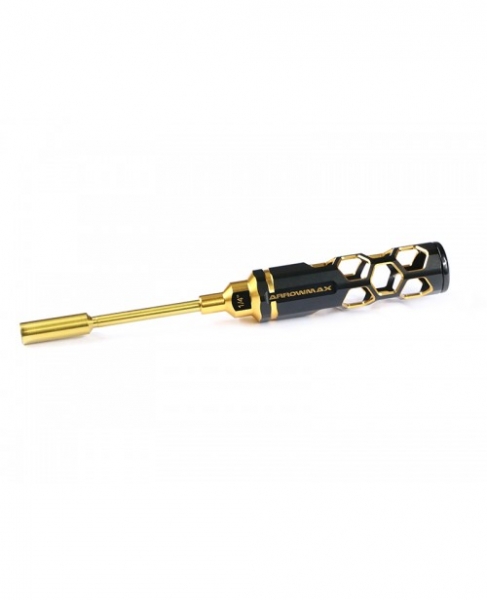 ARROWMAX Nut Driver 1/4" (6.35mm) X 100mm Black Golden