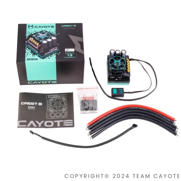 CAYOTE Racing CREST 8 Fahrtenregler ESC 1:8 200A