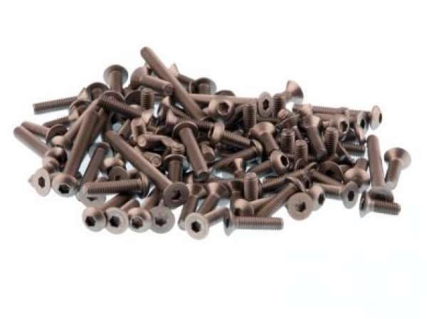 Mugen Schraubenset MBX-6T aus Titan oben