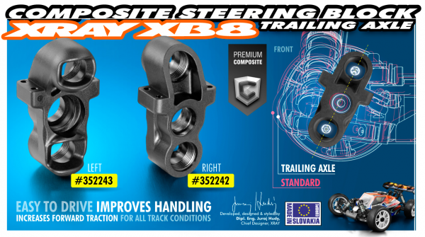 XRAY XB8´16 Achsschenkel rechts