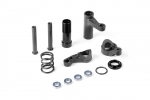 XRAY Servo Saver mit Chassis Lock & harter Feder - Graphite Set