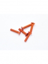 Aluminium Senkschrauben mit Innensechskant M3x14mm (5St.) Orange