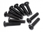 HB Racing BUTTON HEAD SCREW M3x14mm (HEX SOCKET/10pcs)