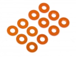 HB RACING WASHER SET 3X7MM (0.5MM/1.0MM/ORANGE/6PCS)