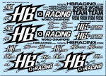 HB RACING World Team HB Racing Decals Black
