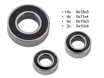 RT Dichtkugellager Set # 24 tlg. fuer Kyosho MP9 MP10